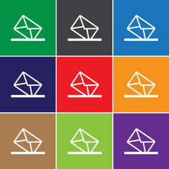 Mail box icon for web and mobile