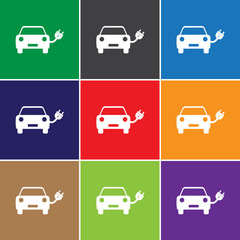 Eco car icon for web and mobile