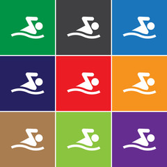 Swim icon for web and mobile.