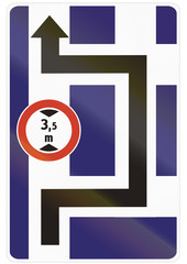 Road sign used in Slovakia - Detour