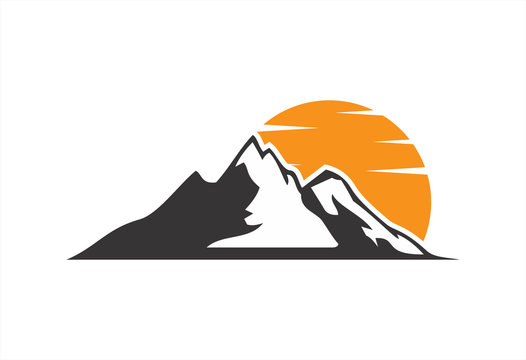 landscape abstract mountain logo