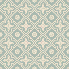 Elegant antique background image of cross flower kaleidoscope pattern.
