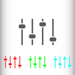 Volume equalizer sign icon, vector illustration. Flat design sty