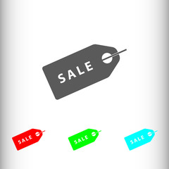 Sale ticket sign icon, vector illustration. Flat design style fo