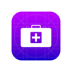 Fototapeta premium Medical bag sign icon, vector illustration. Flat design style fo