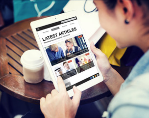 Lastest Article Webpage Advertising Announcement Concept