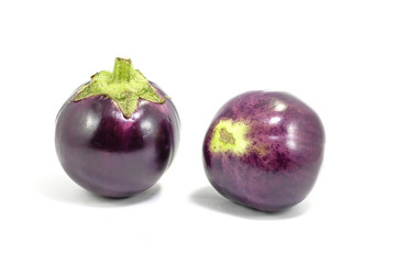 Eggplant Aubergine round purpl