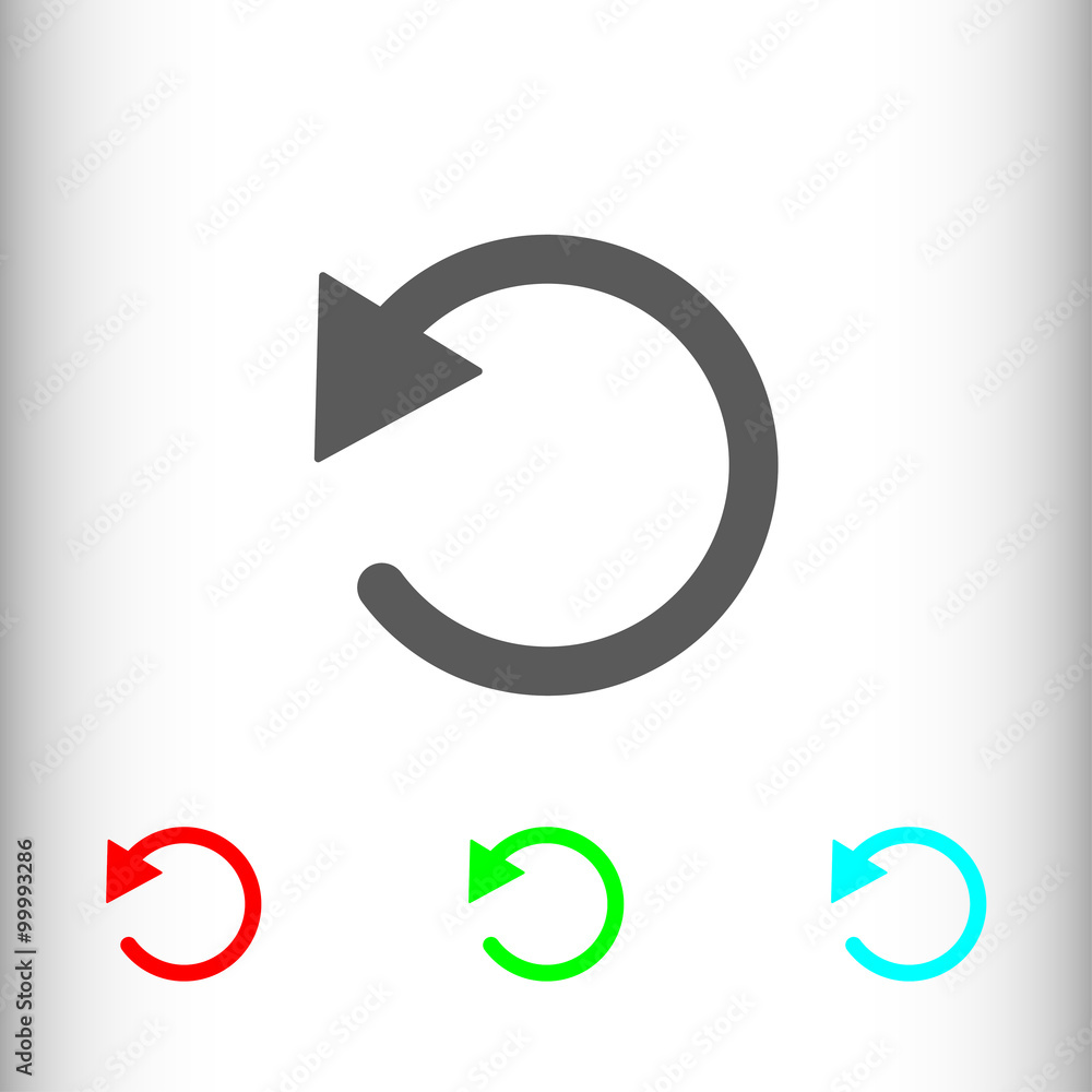 Poster Repeat arrow sign icon, vector illustration. Flat design style f