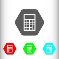 Calculator sign icon, vector illustration. Flat design style for