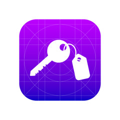 Key sign icon, vector illustration. Flat design style for web an