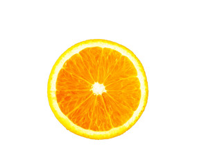 Orange slices on white background