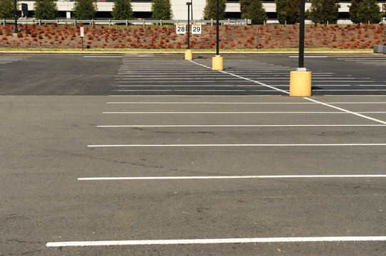 empty parking lot outdoors