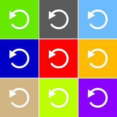 Repeat arrow sign icon, vector illustration. Flat design style f