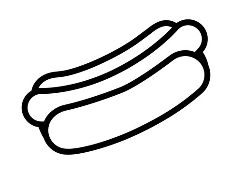 Hotdog / hot dog line art icon for food apps and websites