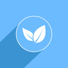 Leaf sign icon, vector illustration. Flat design style for web a