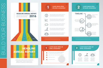 Annual report book cover and presentation template