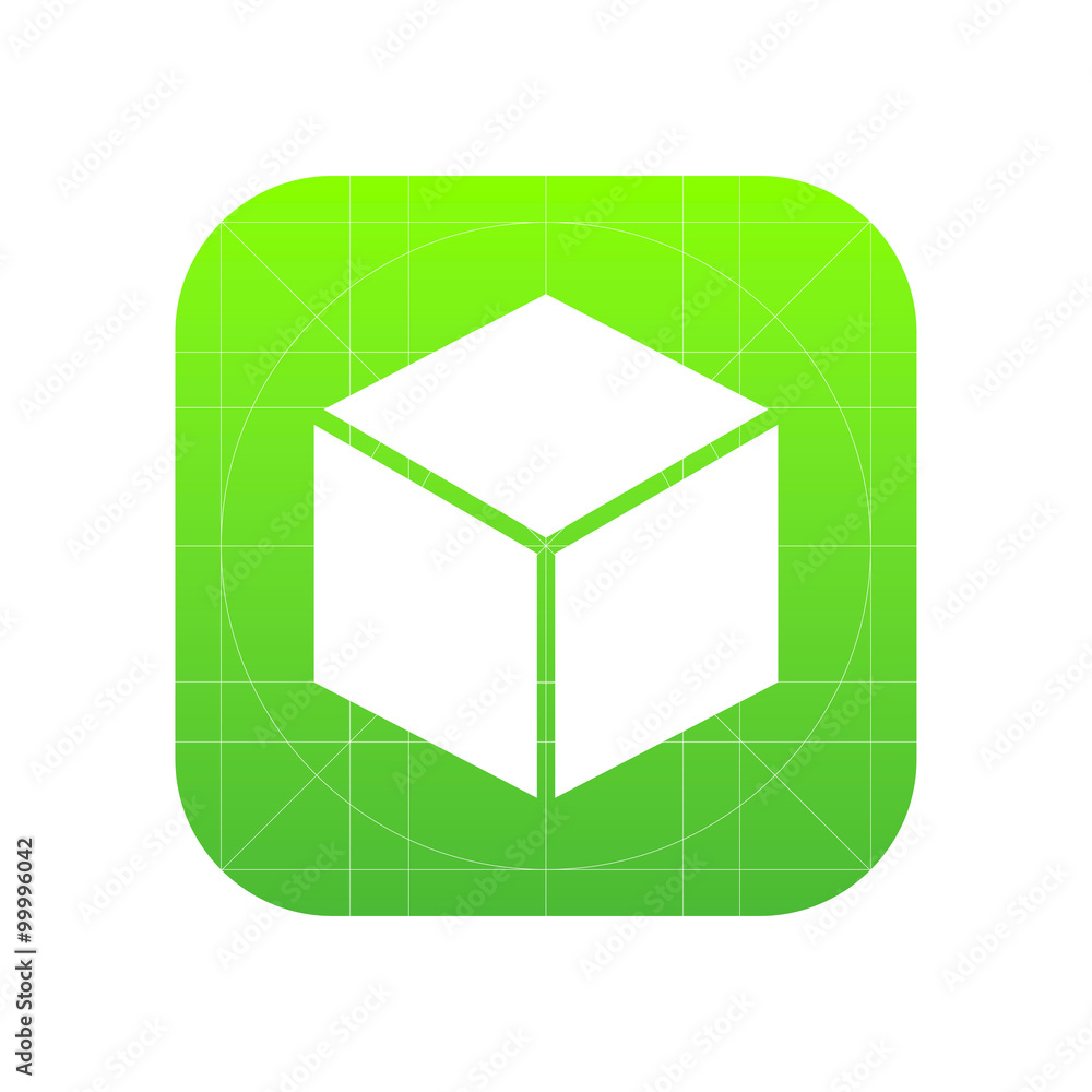 Aufkleber cube sign icon, vector illustration. flat design style for web a