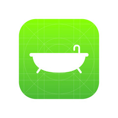 Bathtub sign icon, vector illustration. Flat design style for we