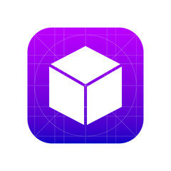 Cube sign icon, vector illustration. Flat design style for web a