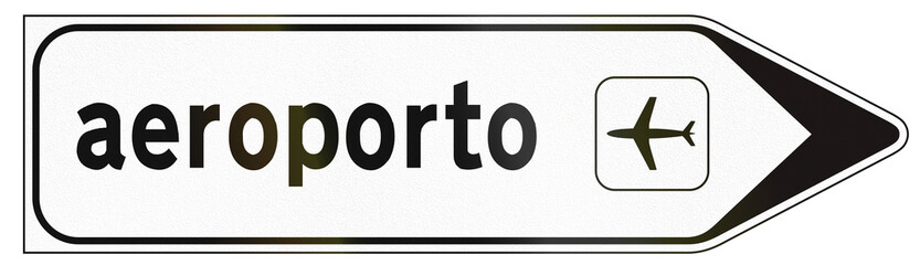 Road sign used in Italy - urban direction sign. Aeroporto means airport © jojoo64