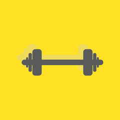 Barbell sign icon, vector illustration. Flat design style for we