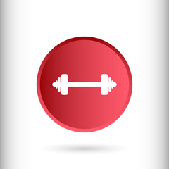 Barbell sign icon, vector illustration. Flat design style for we