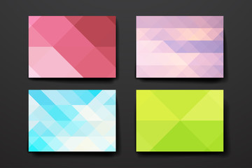 Set of abstract geometric background templates
