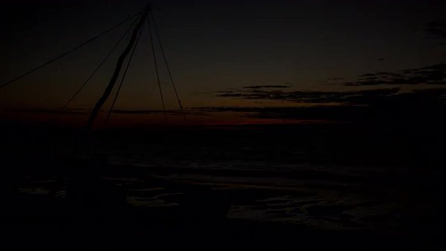 Timelapse at Sunset at Mahajanga Madagascar.