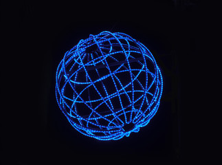 blue lighted sphere
