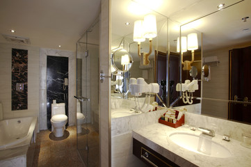 Hotel bathroom interiors