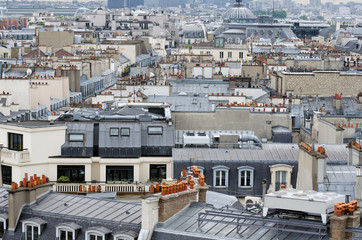 Fototapeta premium Rooftop of traditional buildings in Paris