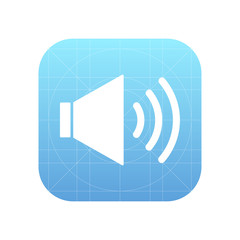 Volume on sign icon, vector illustration. Flat design style for