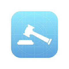 Law, court sign icon, vector illustration. Flat design style for