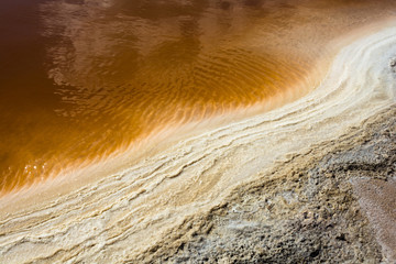 The texture of the water and salt.