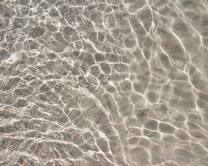 Surface of water on sand beach