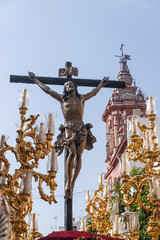 Fototapeta na wymiar paso de cristo de la hermandad del cachorro de Triana, semana santa de Sevilla