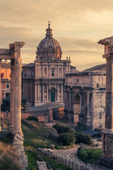 Naklejka premium Rome, Italy:Santi Luca e Martina Church in Roman Forum