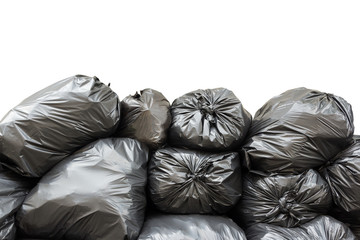Fototapeta na wymiar pile of garbage bags isolated on white background