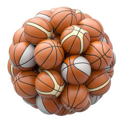 Fototapeta na wymiar Basket balls isolated on white background 