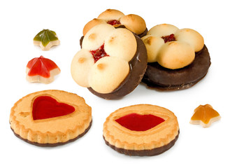Isolated image of delicious cookies close-up