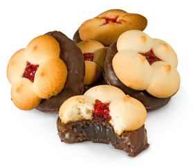 Isolated image of tasty cookies close-up