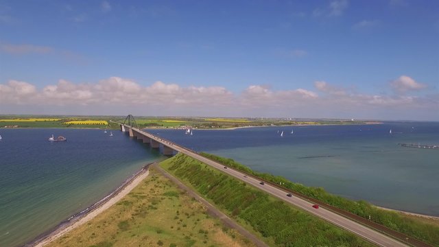 bridge to the island fehmarn baltic sea