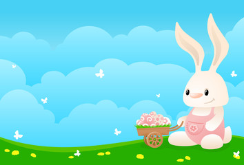 Easter bunny illustration.