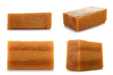 household soap isolated on white background collage