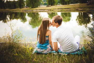 Pregnant Couple on the park