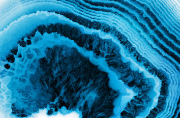 Obrazy na Szkle  niebieskie tło makro agatu