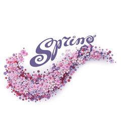 Tender background with flower wave