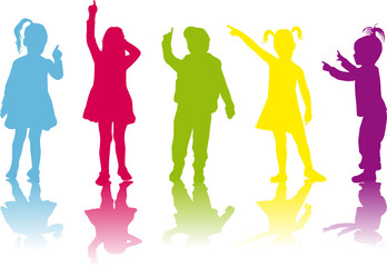 Children silhouettes.