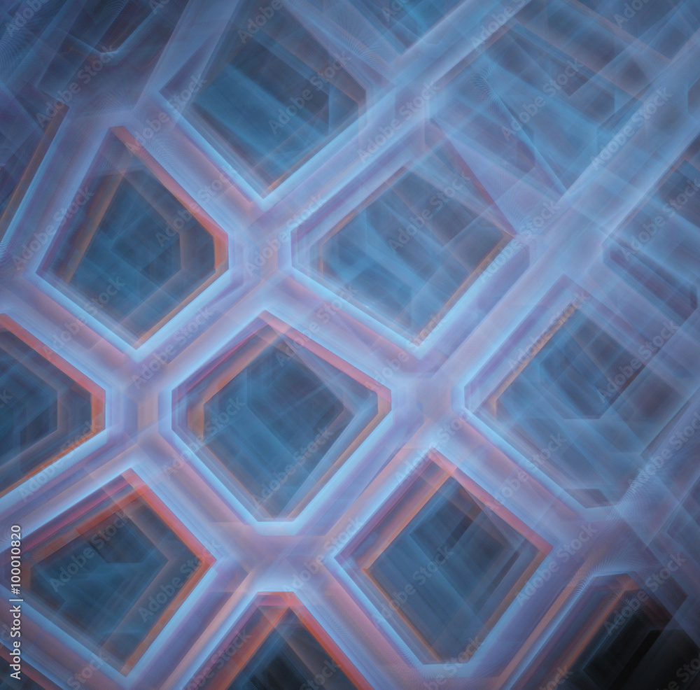 Fototapete abstract fractal image. computer generated pattern composed of cells