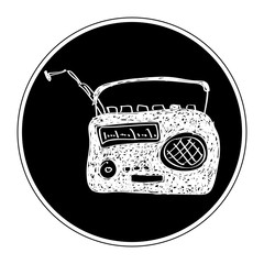 Simple doodle of a radio